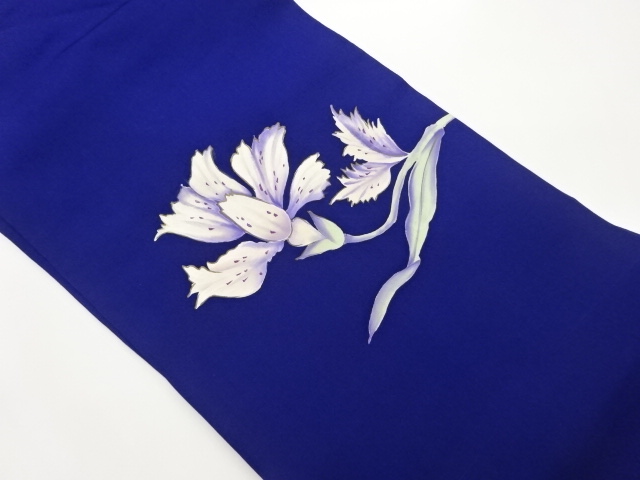 JAPANESE NAGOYA OBI / SHIOZE / HAND PAINTED / KINSAI / FLOWER